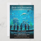 Invitation Aquarium Deep Sea Discovery Birthday Party (Devant)