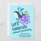 Invitation Aquarium sous-marin Anniversaire (Devant)