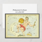 Invitation Aquarius, Constellation Vintage, miroir d'Urania (Devant / Derrière)