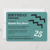 Invitation Aquarius, Le Porteur D'Eau, Anniversaire Du Zodiaq (Devant)