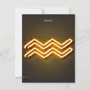 Invitation Aquarius neon sign Canvas