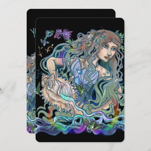 Invitation Aquarius Zodiac (Devant / Derrière)