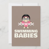Invitation Aquatic Center Swimming Lesson Water Logo Art (Devant)