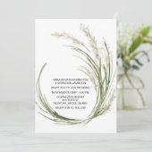 Invitation *~* AR21 QR RSVP Pampas Plante MARIAGE en herbe (Debout devant)