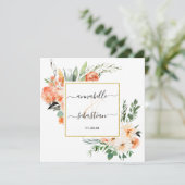 Invitation *~* AR21 QR RSVP Parties scintillant or MARIAGE (Debout devant)