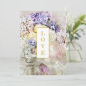 Invitation *~AR26 Bouquet de fleurs de jardin QR RSVP Mariage (Debout devant)