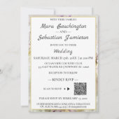 Invitation *~AR26 Bouquet de fleurs de jardin QR RSVP Mariage (Dos)