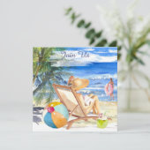 Invitation *~* AR29 Mer Sable Soleil Plage Femme TOUT ÉVÉNEME (Debout devant)