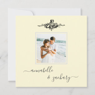 Invitation * AR6 Cercles Cherub QR PHOTO RSVP Mariage