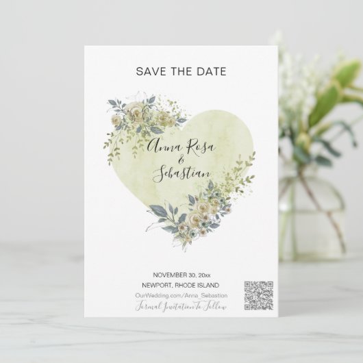 Invitation *~* AR6 QR MARIAGE ENREGISTRER DATE Website (Debout devant)