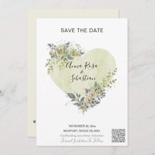 Invitation *~* AR6 QR MARIAGE ENREGISTRER DATE Website (Devant / Derrière)