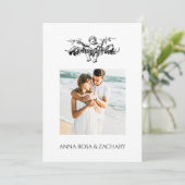 Invitation *~* AR6 Victorian QR PHOTO RSVP Mariage Cherub (Debout devant)