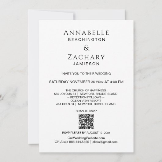Invitation *~* AR6 Victorian QR PHOTO RSVP Mariage Cherub (Dos)