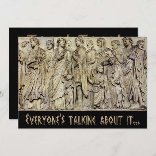 Invitation Ara Pacis Frieze (Devant / Derrière)