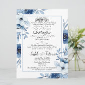 Invitation Arabe Anglais Bleu Bleu (Debout devant)