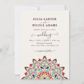 Invitation Arabe Art Nouveau Floral Arc Mandala Mariage (Devant)