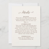 Invitation Arabe Art Nouveau Floral Arc Mandala Mariage (Dos)