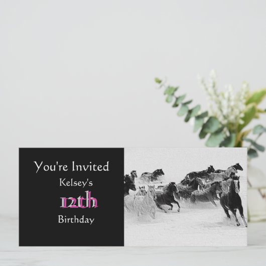 Invitation Arabe de partie de cheval (Debout devant)