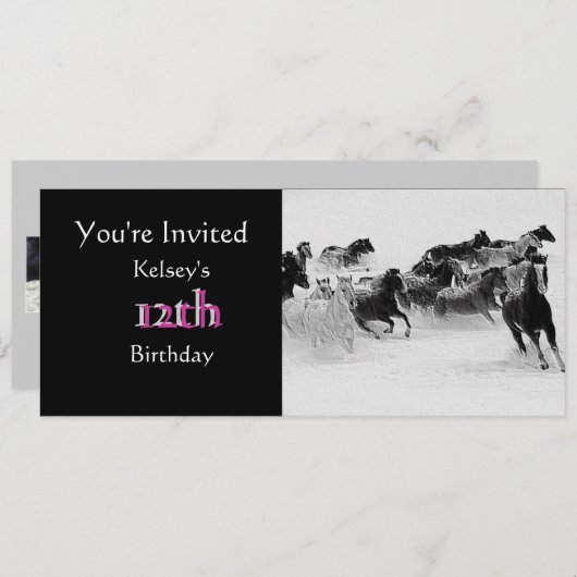 Invitation Arabe de partie de cheval (Devant / Derrière)