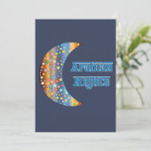 Invitation Arabe Nights Crescent Moon Star Design (Debout devant)