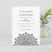 Invitation Arabian Art Nouveau Floral Arch Mandala Wedding (Debout devant)