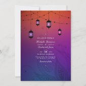 Invitation Arabian Bollywood QR Code RSVP Mariage (Devant)