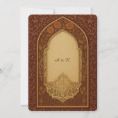 Invitation Arabian Floral Arch Wedding enregistrer la date (Dos)
