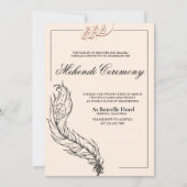Invitation Arabian Mehndi dessiné à la main (Devant)