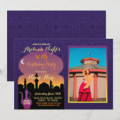Invitation Arabian Nights Anniversaire Fête N'importe quel âg (Devant / Derrière)