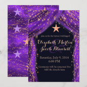 Invitation Arabian Nights Purple & Gold Mariage virtuel (Devant / Derrière)