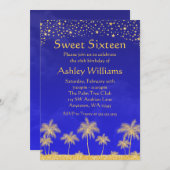 Invitation Arabian Nights Stars 16 Anniversaire (Devant / Derrière)