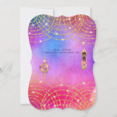 Invitation Arabian Nights Sweet 16 Quinceanera N'IMPORTE QUEL (Dos)