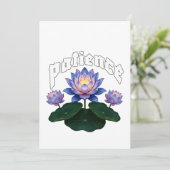 Invitation Arabic Calligraphy Sabr Patience - Zen Lotus Flowe (Debout devant)