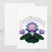 Invitation Arabic Calligraphy Sabr Patience - Zen Lotus Flowe (Devant / Derrière)