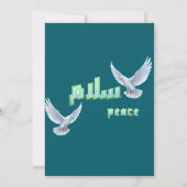 Invitation Arabic Peace "Salaam" Typography with White Doves (Dos)