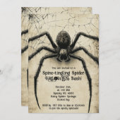 Invitation 🕷️ Araignée à picotements épineux HALLOWEEN Bash (Devant / Derrière)