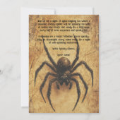 Invitation 🕷️ Araignée à picotements épineux HALLOWEEN Bash (Dos)