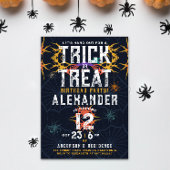 Invitation Araignée colorée Spooktaculaire Halloween Annivers