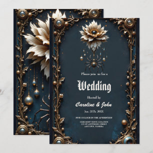 Invitation Araignée de Mariage – Gardienne de la Fleur de Lun