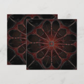 Invitation Araignée de Redback Fractal Art, (Devant / Derrière)