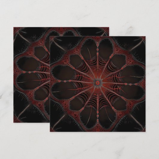 Invitation Araignée de Redback Fractal Art, (Devant / Derrière)