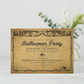 Invitation Araignée d'Halloween | Parti gothique Vintage (Debout devant)