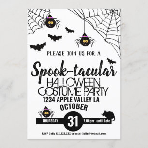 Invitation araignée éffrayant halloween parti spook-taculaire