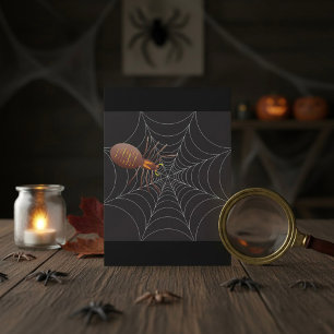 Invitation Araignée et toile d'araignée