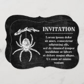 Invitation Araignée Gothique Suspendue à une Branc (Devant / Derrière)