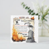 Invitation Araignées | Tombstone | Parti Halloween (Debout devant)