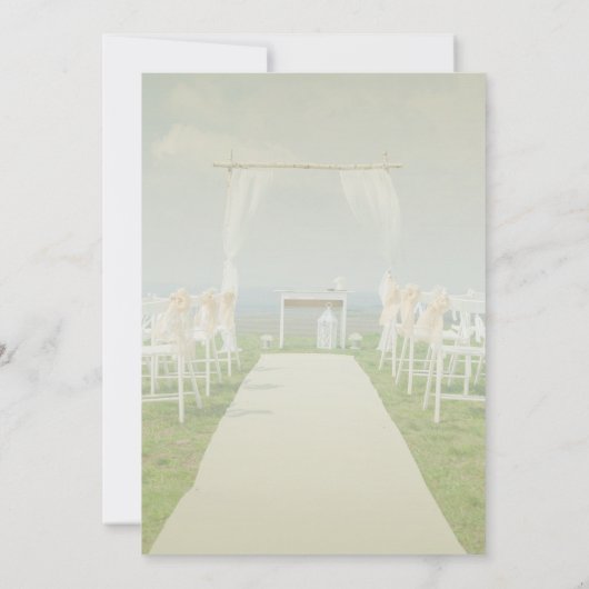 Invitation Arbor Beach Mariage Chaîne Lumières (Dos)