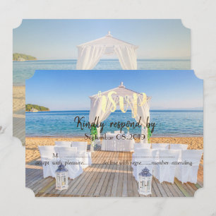 Invitation Arbor Beach Tropical RSVP