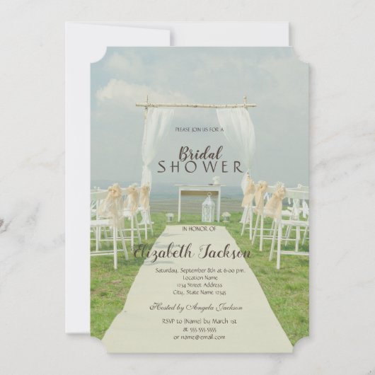Invitation Arbor Beach Wedding Fête de Mariage (Devant)
