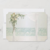 Invitation Arbor de mariage de plage floral RSVP (Dos)